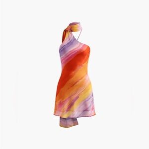 Commense Vibrant Swirl; VICI sunset somewhere dress